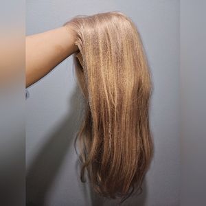Glueless Wear Go Wigs - P18/613 Light Blonde Wig With Brown Highlights Straight
